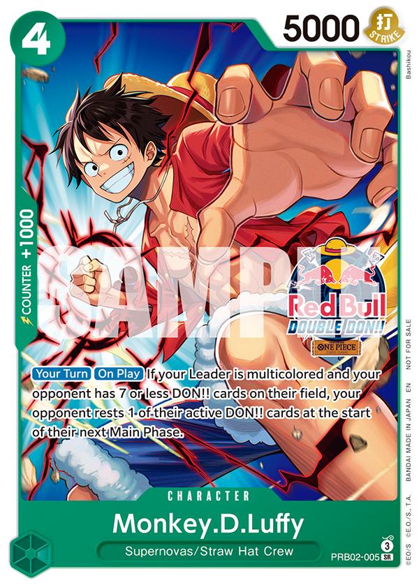 Monkey D. Luffy [Red Bull Double Don!!] PRB02-005, from Promo