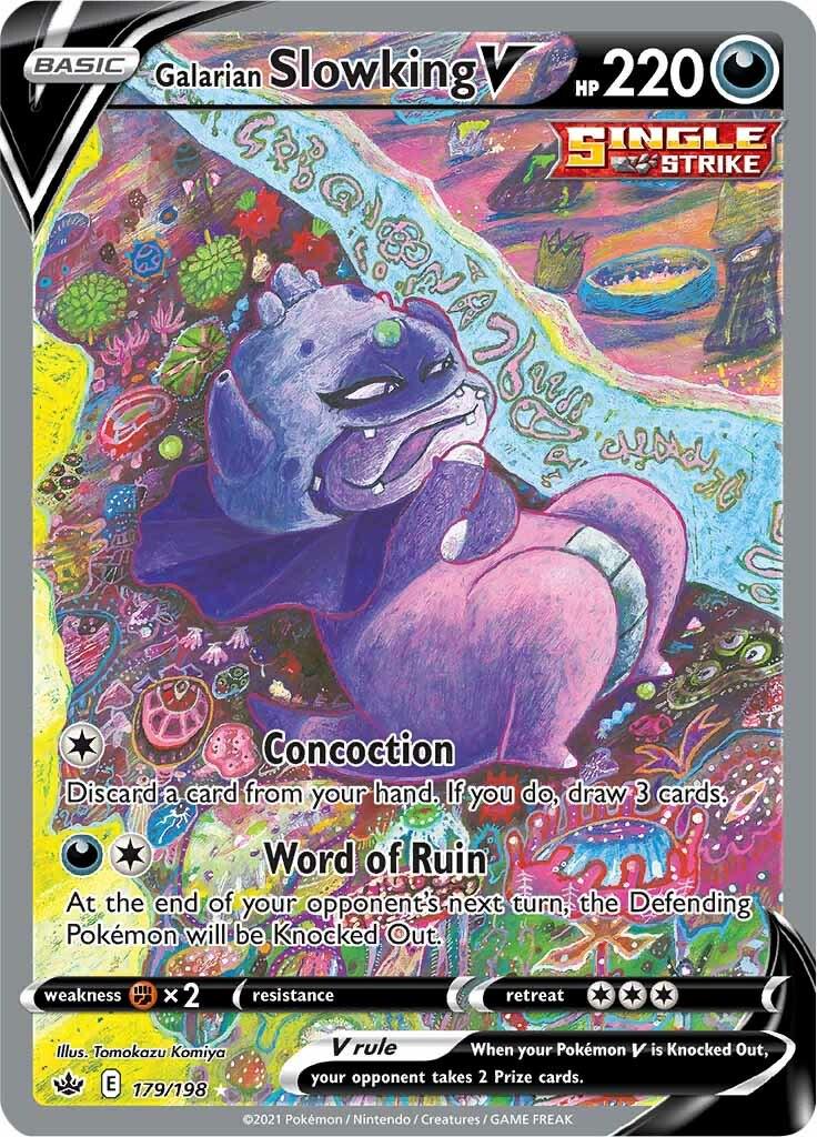 Galarian Slowking V 179/198, English, Chilling Reign